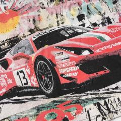 Splatter Graffiti Racing Print Washed Tee 2 colors 29098142