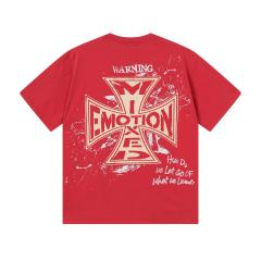 Red Warning Cupid Print Washed Tee 29105637