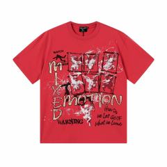 Red Warning Cupid Print Washed Tee 29105637