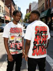 Splatter Graffiti Racing Print Washed Tee 2 colors 29098142