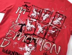 Red Warning Cupid Print Washed Tee 29105637