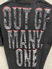 Vintage doomsday ruins submerged Statue of Liberty cracked slogan distressed T-shirt 29053411