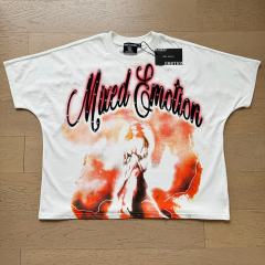Flame Smudge Angel Rhinestone Print Tee 29105631