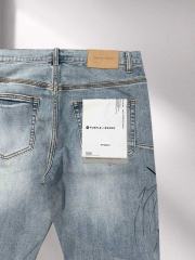 1:1 quality version Light Wash Signature Print Denim Pants