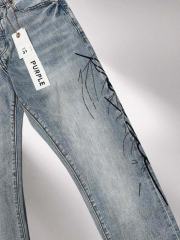1:1 quality version Light Wash Signature Print Denim Pants
