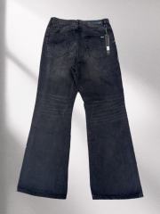 1:1 Quality Rhinestone Stripe Flared Denim Pants