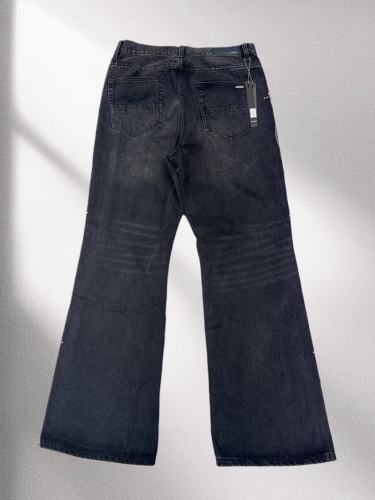 1:1 Quality Rhinestone Stripe Flared Denim Pants