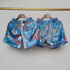 1:1 Top Quality Eric Emanuel EE Blue Persian Ethnic Print Mesh Casual Shorts