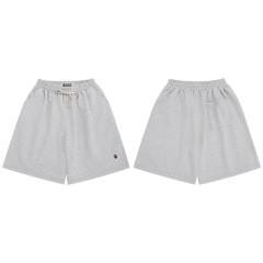 BAPE Solid Grey Mini Ape Head Embroidered Basic Sweat Shorts