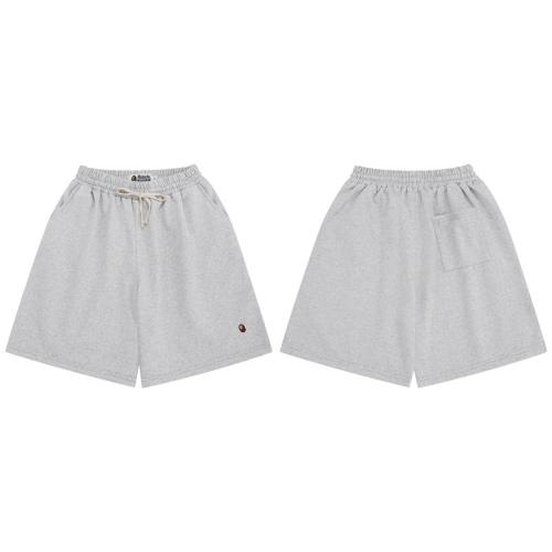 BAPE Solid Grey Mini Ape Head Embroidered Basic Sweat Shorts
