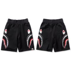 BAPE Black Dual Side Shark Face Fleece Sweat Shorts