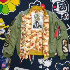 4 Colors Bape Reversible ABC Camo Padded Cotton Jacket