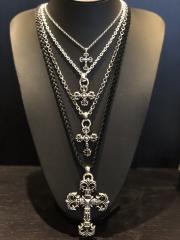 CH Flame Floral Cross Multi-Size Series Necklace