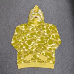 Bape Yellow Camo Shark Full Zip Hoodie