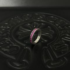 CH Silver Pink Ruby Full Eternity Band Ring
