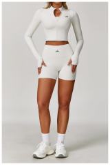 Seamless Naked Feel Shockproof High Waist Yoga Shorts 3-Piece Set 10 colors 29202627