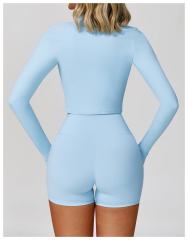 Seamless Naked Feel Shockproof High Waist Yoga Shorts 3-Piece Set 10 colors 29202627