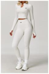 Fitted Naked Feel Shockproof High Waist Yoga Pants Three Piece Set 10 colors 29201425