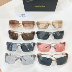 BLCG BB Rimless Wrap Light Smoke Mirror Sunglasses