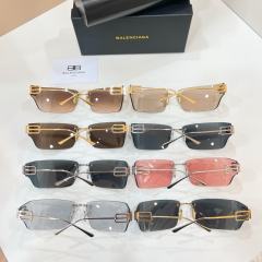 BLCG BB Rimless Wrap Light Smoke Mirror Sunglasses