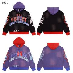 Valley Forever Color Block Purple Hood Zip Up Jacket