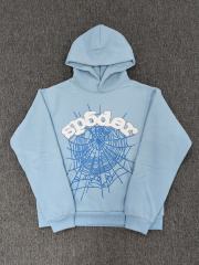 1:1 Top Quality Sp5der Spider Sky Blue Hoodie Traksuit