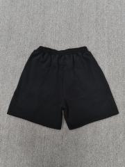 Black Red Outline Bubble Star Letter Sweat Shorts