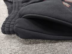 Black Red Outline Bubble Star Sweat Shorts