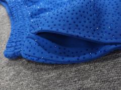 Blue All Over VVS Rhinestone Shorts