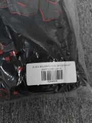 Black Red Outline Bubble Star Sweat Shorts