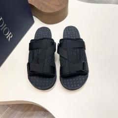 Oblique Jacquard Adjustable Strap Slide Sandals