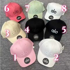 Alo Yoga Embroidery Logo Curved Brim Baseball Cap 8 Colors Collection