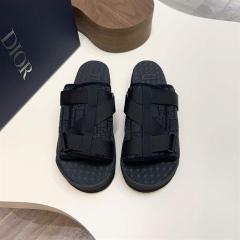 Oblique Jacquard Adjustable Strap Slide Sandals