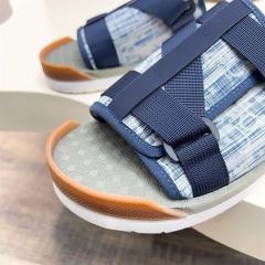 Oblique Jacquard Adjustable Strap Slide Sandals