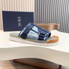 Oblique Jacquard Adjustable Strap Slide Sandals