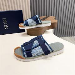 Oblique Jacquard Adjustable Strap Slide Sandals