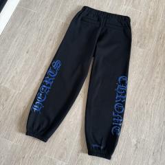 1:1 quality CH Royal Blue Vertical Gothic Letter Black Jogger Sweatpants