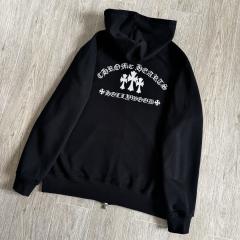 1:1 Top Quality CH Hollywood Three Cross Black Full Zip Hoodie