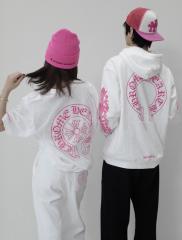 1:1 Top Quality CH Vertical Multicolor Horseshoe Circle White Pocket T-Shirt