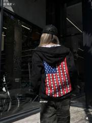 1:1 Top Quality CH USA American Flag Full Zip Hoodie