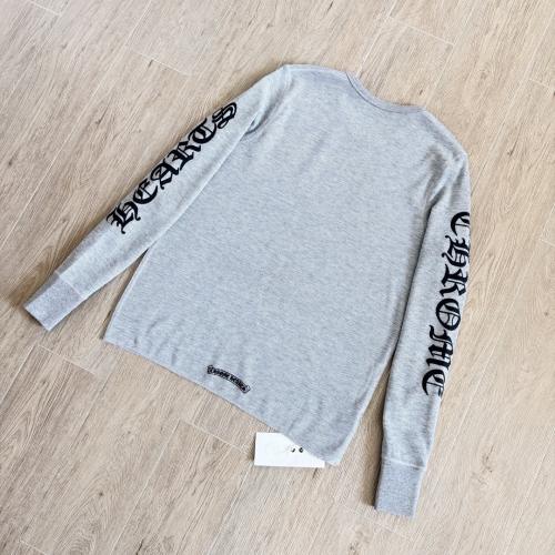 1:1 Quality CH Vertical Gothic Word Waffle Thermal Long Sleeve T-Shirt