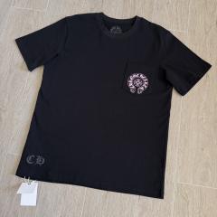 1:1 Top Quality CH Chengdu Exclusive Pink Horseshoe Circle Black Pocket T-Shirt