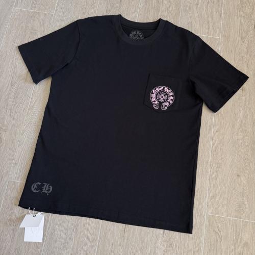 1:1 Top Quality CH Chengdu Exclusive Pink Horseshoe Circle Black Pocket T-Shirt