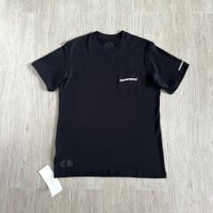 1:1 quality CH Banner Logo Pocket Short Sleeve T-Shirt 2 Colors