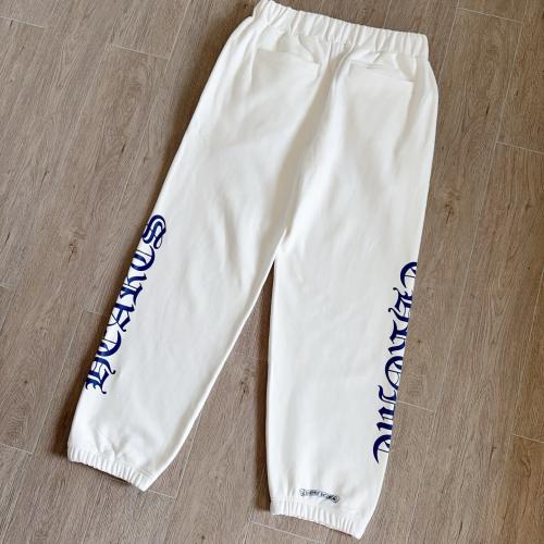 1:1 quality CH Blue Vertical Gothic Letter White Jogger Sweatpants