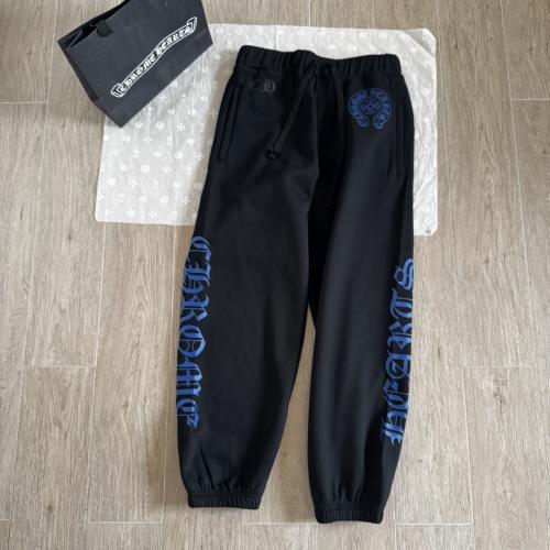 1:1 quality CH Royal Blue Vertical Gothic Letter Black Jogger Sweatpants