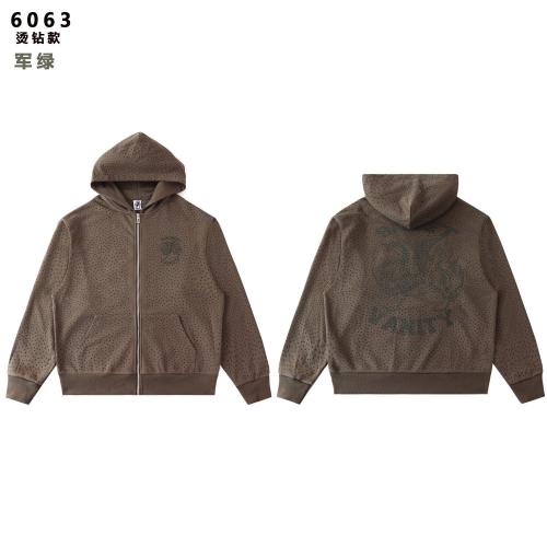 Saint Vanity Rhinestone Perforated Hoodie Short Set