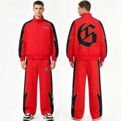 Godspeed Red Black Lightning G Logo Zip Tracksuit Set