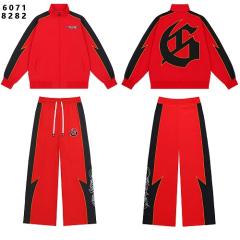 Godspeed Red Black Lightning G Logo Zip Tracksuit Set
