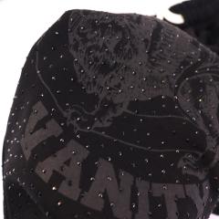 Saint Vanity Rhinestone Perforated Hoodie Short Set